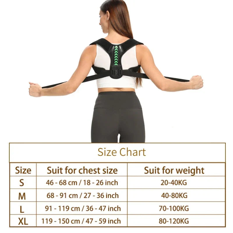 Adjustable Back & Shoulder Posture Corrector – Clavicle Spine Support Belt for Neck, Upper Back & Hunchback Correction