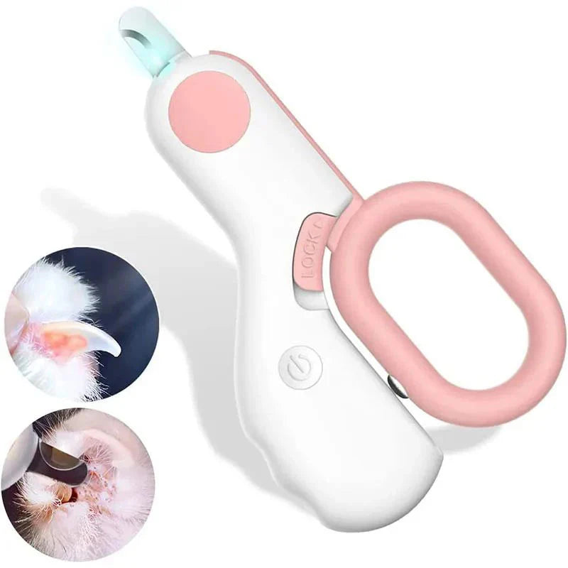 LED Pet Nail Clipper – Cat & Dog Claw Trimmer with Safety Lock