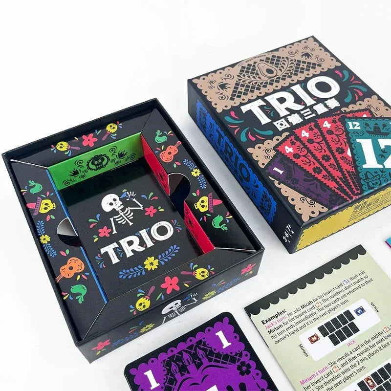 Trio Board Game – Strategic Card Matching Game for Family & Friends