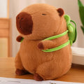 Strawberry Hat Capybara Plush – Small Turtle Backpack Pendant Toy