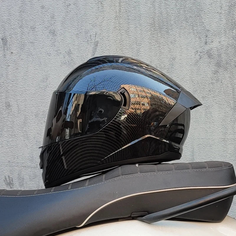 Full Face Racing Helmets Winter Warm Double Visor Motorcycle Helmet Motorbike Sports helmet LVS-701