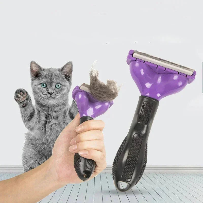 Cat & Dog Hair Removal Comb – Professional Grooming Brush for Shedding Control, Massage & Cleaning | Stainless Steel Deshedding Tool