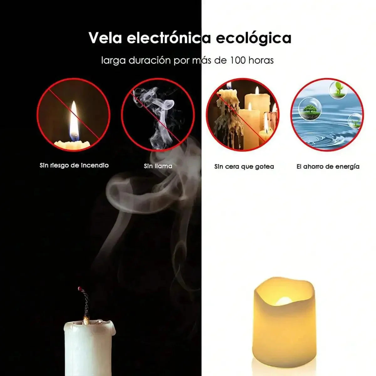 24PCS LED Candle Tea Lights Battery Operated Red Shells Romantic Decoration Flameless  Wedding Party Use