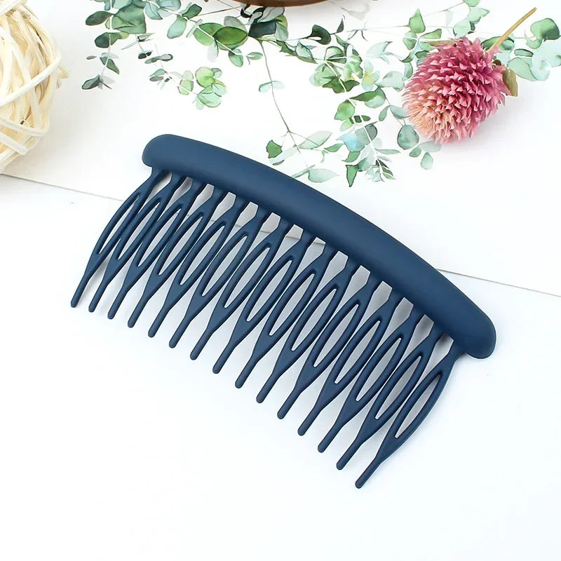 15 Teeth Frosted Candy Color Hair Comb Clip Accessory