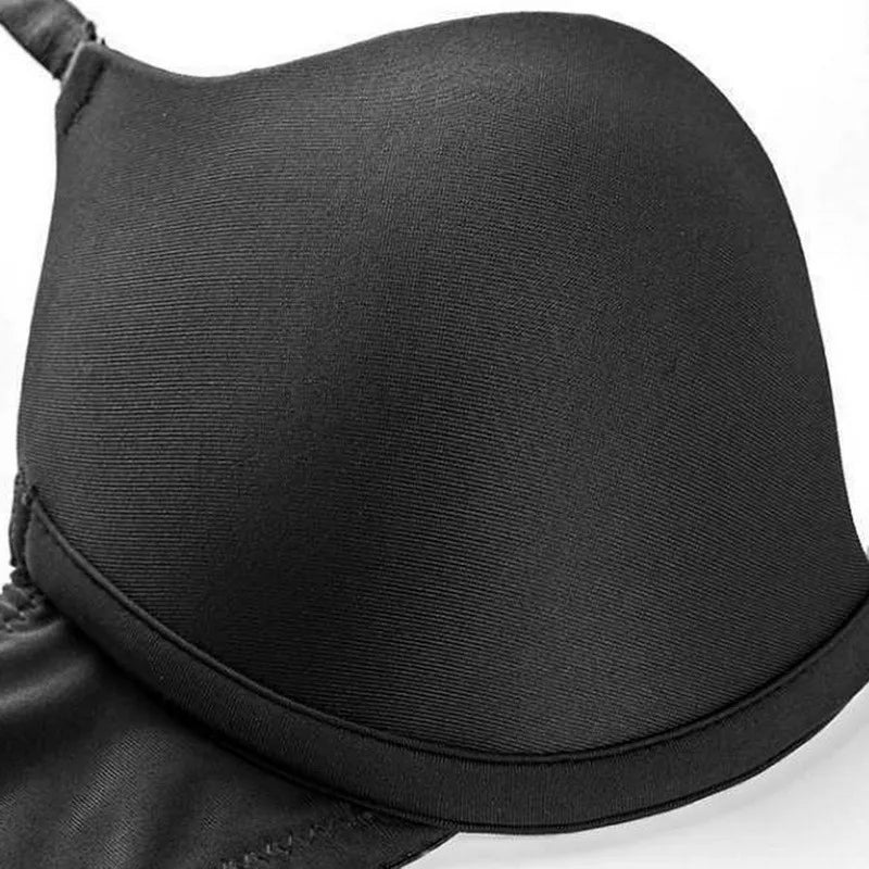 Women Push Up Bra Backless Low Cut Sexy Plunge Brassiere Open Back U-Shape Seamless