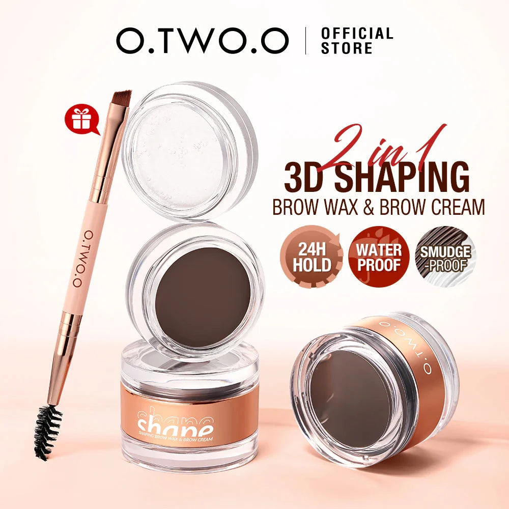 Waterproof Eyebrow Pomade Brow Gel 2-in-1 Long-Lasting Tint