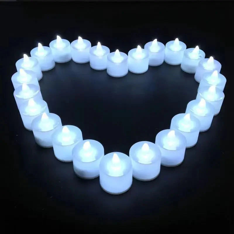 1/6/12Pcs Flameless LED Tea Light Candles – Battery-Powered, Safe, and Reusable for Weddings, Parties, and Home Décor