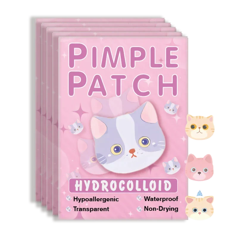 600pcs Cartoon Cat Acne Patches – Ultra-Thin Breathable Pimple Stickers