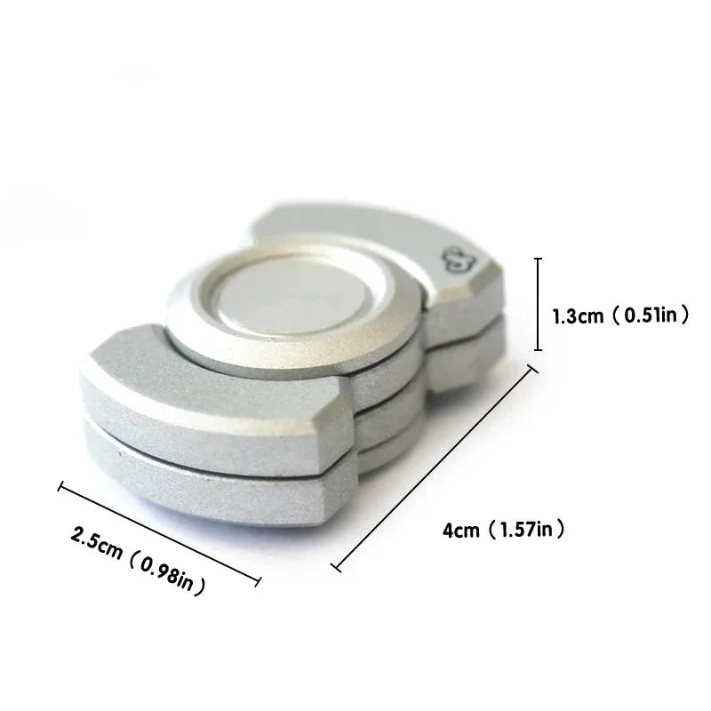 Metal Magnetic Slider Fidget Toy – Mini EDC Hand Spinner Push Card for Adults