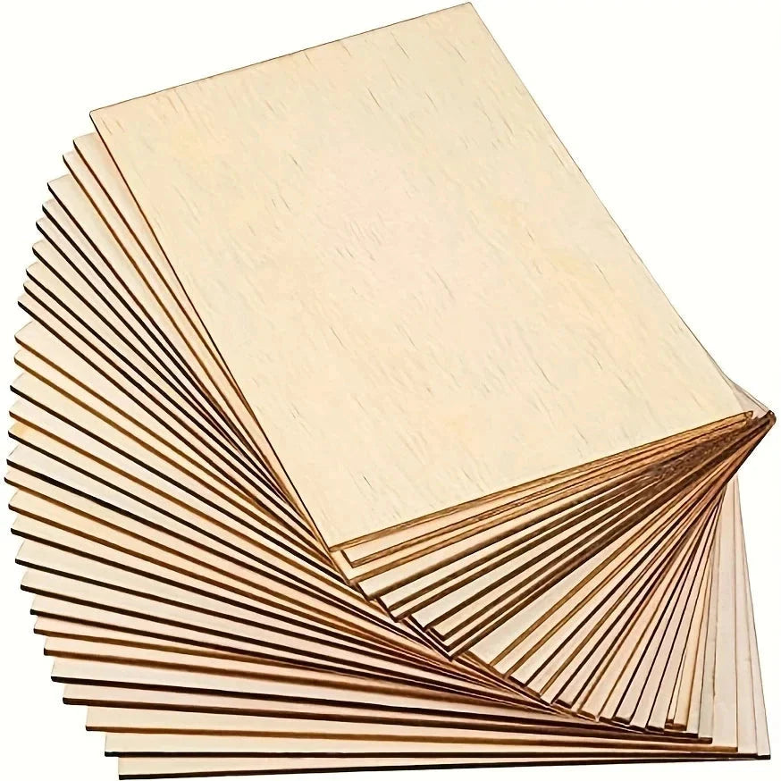Unfinished Wood Sheets for Crafts - 6x4in/15x10cm (4/8/15 Pcs) | DIY Arts & Projects