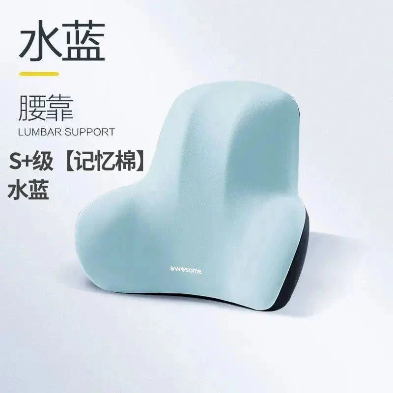 Memory Foam Lumbar Back Cushion for Car, Office & Gaming Chairs