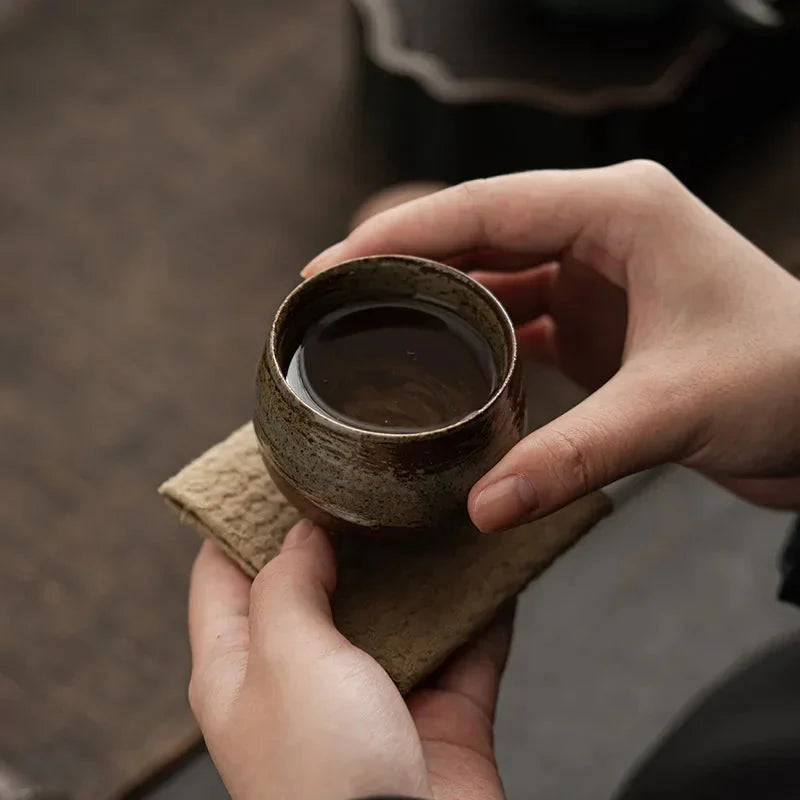 Japanese Handmade Ceramic Tea Cup | Antique Kung Fu Tea Set