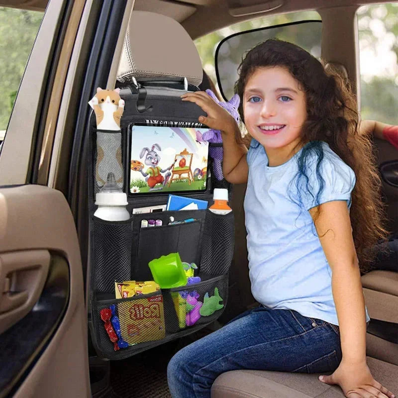 Car Seat Organizer with Tablet Holder – Backseat Storage Bag