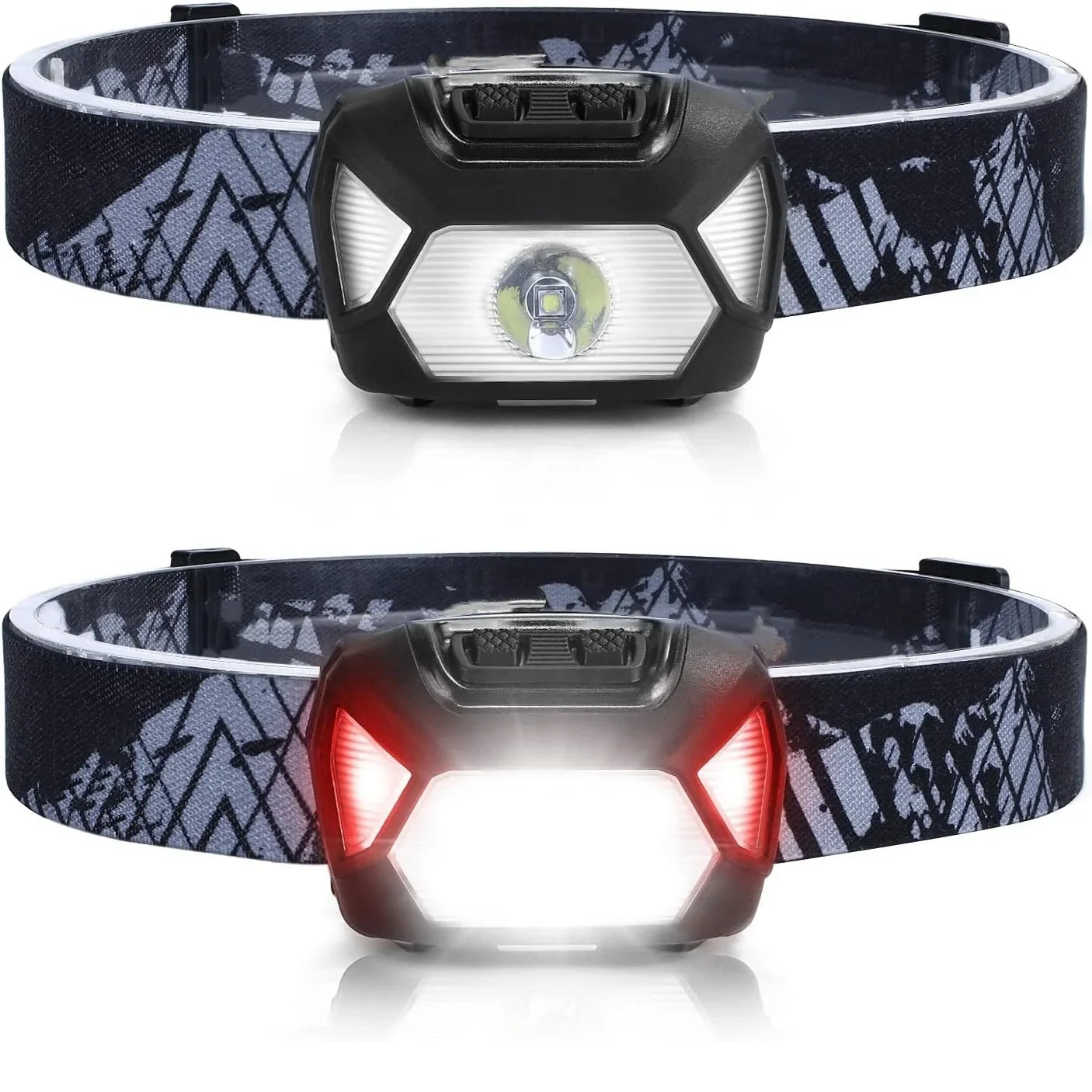6 Modes Usb Rechargeable Headlamp IPX4 Waterproof Headlight Flashlights LED Head Lamp With Red Green Light For Outdoor Fishing
