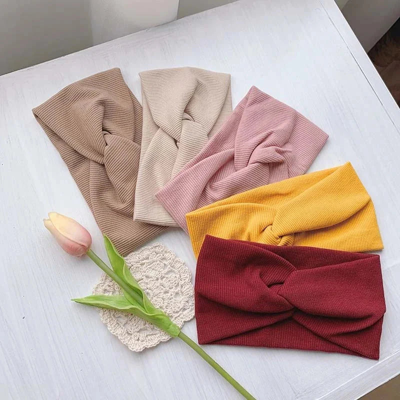 Large Baby Headband for Girls Soft Twisted Knotted Hair Turban
