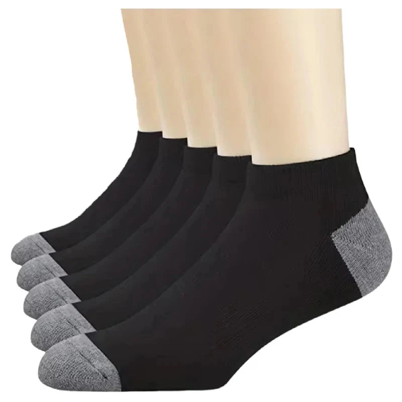 10PCS Men’s Mid-Calf Cotton Socks – Solid Color, Versatile for All Seasons