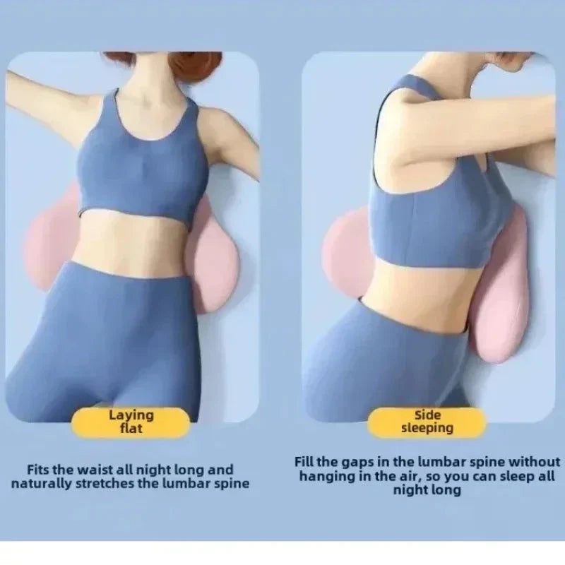 Ergonomic Lumbar Support Pillow for Sleeping – Memory Foam Back Cushion for Lower Back Pain Relief