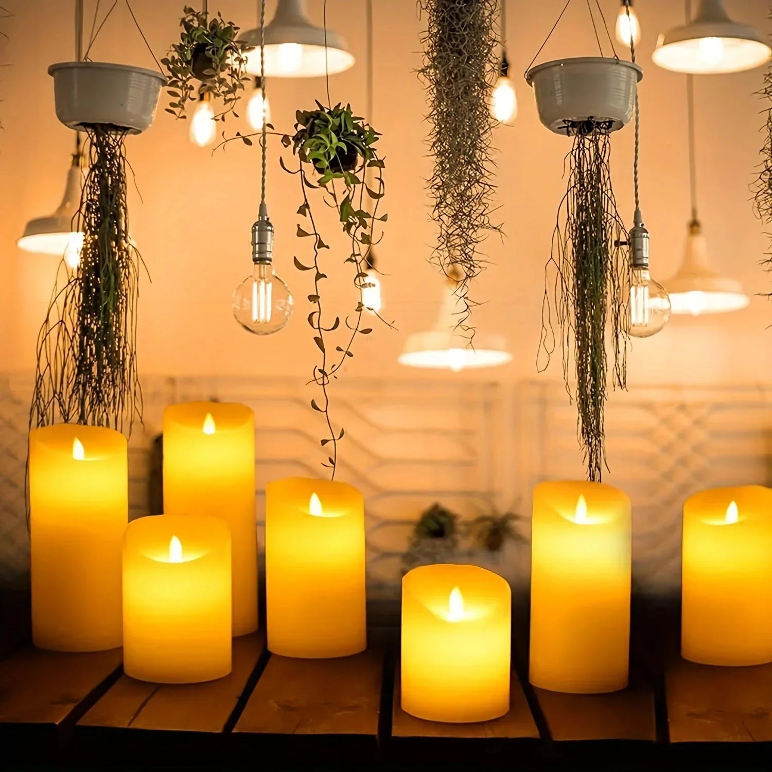 10-120pcs Flameless Fake Candle LED Flickering Candles Battery Operated LED Pillar Candles for Wedding Halloween Decor Party