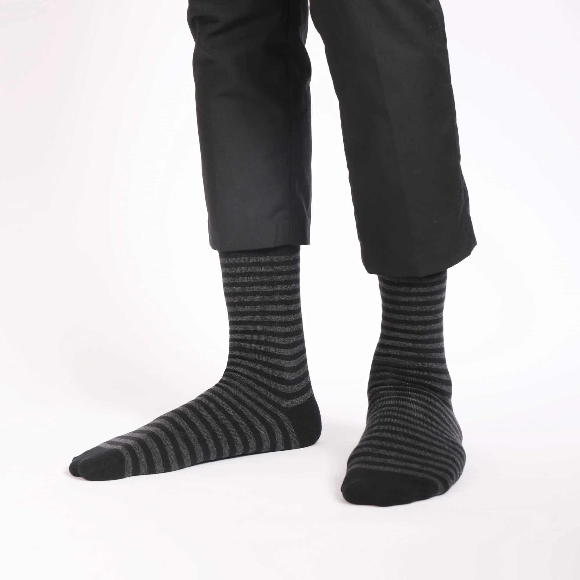 5 Pairs Men's Dress Socks High Quality Combed Cool Breathable Cotton Crew Socks Plus Size