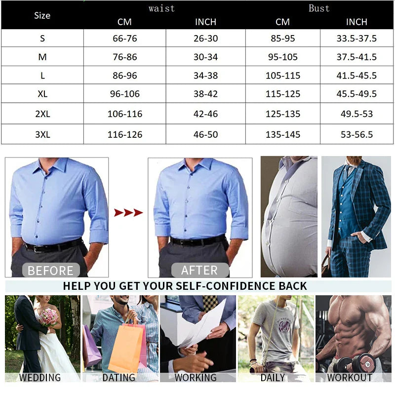 Men's Slimming Body Shaper Vest - Streamlined Compression Support, Tummy & Chest Sculpting, Breathable Everyday Wear