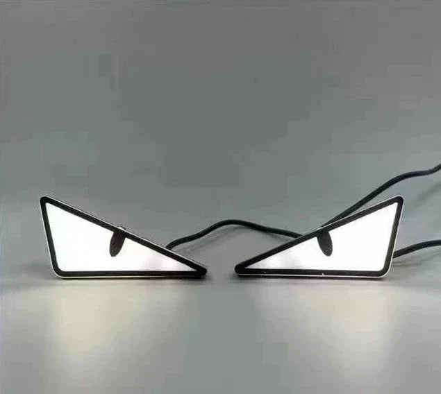2pcs LED Devil's Eye License Plate Light - Universal Headlight Decoration for Cars & Motorcycles