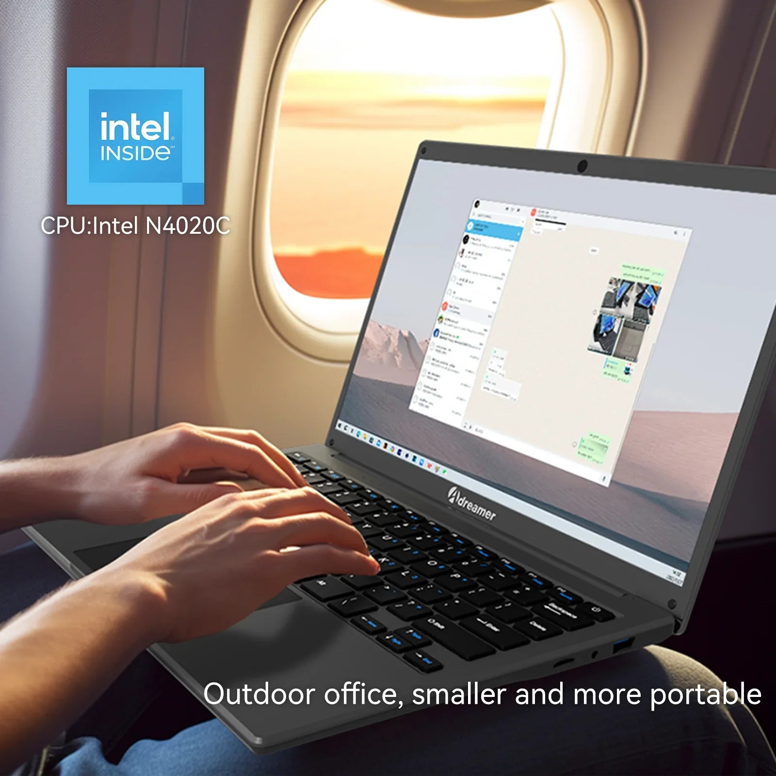 Adreamer Laptop 13.3 Inch Portable Laptops With Intel CPU 2.5K FHD IPS 8GB 1T SSD  2.5K FHD Display Notebook