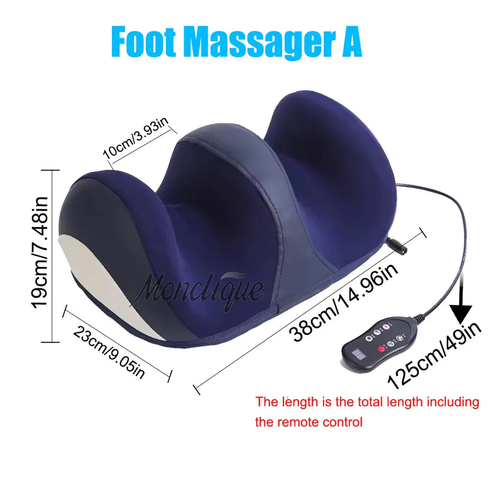 Extra Big Electric Foot Massager – Shiatsu Hot Compress & Leg Roller