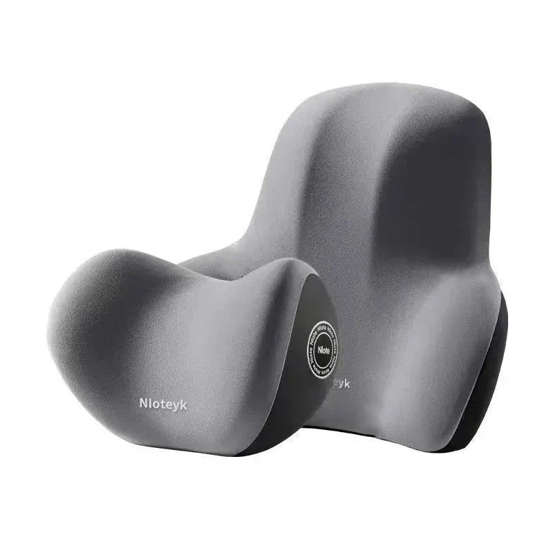 Memory Foam Car Neck and Lumbar Support Cushion – Ergonomic Pillow Set for Comfortable Driving and Posture Relief