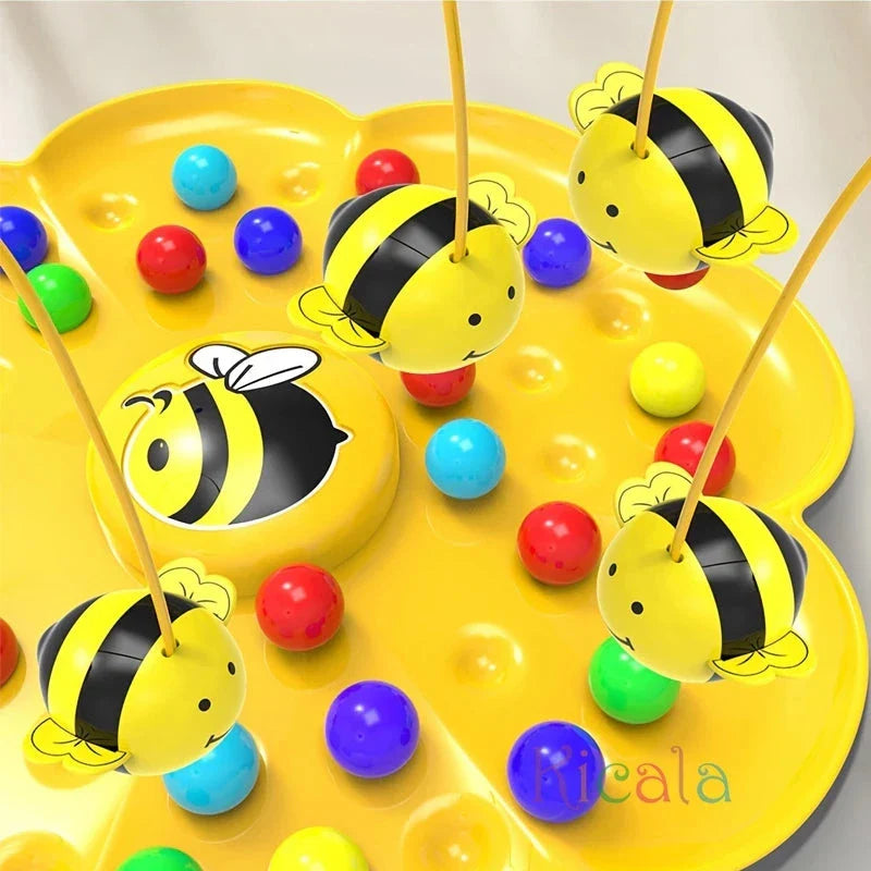 Little Bumblebee Fishing Puzzle Board Game - Interactive Educational Toy for Kids & Family Fun