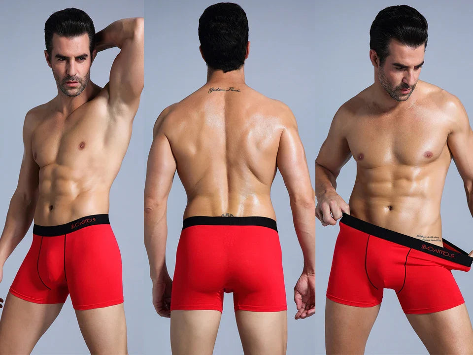 5Pcs Men's Cotton Underwear Short Boxers