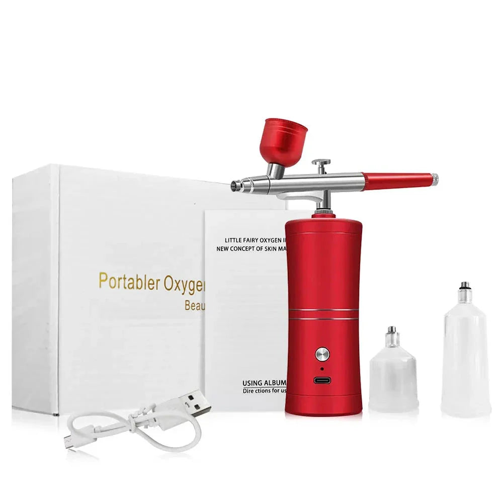 Portable Cordless Airbrush with Compressor - For Nail Art, Cake Painting, and Crafts