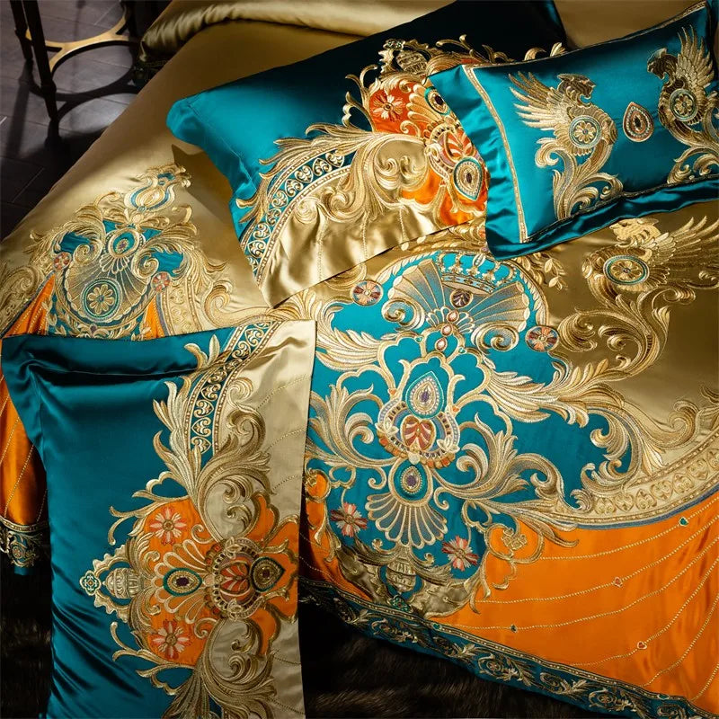 Royal Luxury Comforter Bedding Embroidery Duvet Cover Set 4/6/10Pcs
