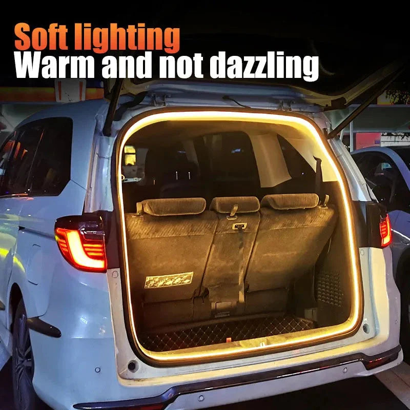 LED Car Trunk Light Strip – Automatic Sensor Ambient Light Bar, Waterproof Hidden Installation, Auto Interior Decor Accessory