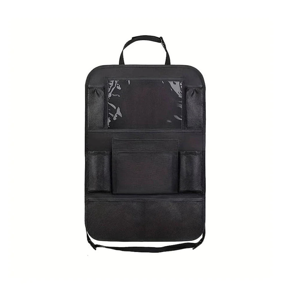 Black Multi-Grid Car Seat Back Storage Bag Organizer