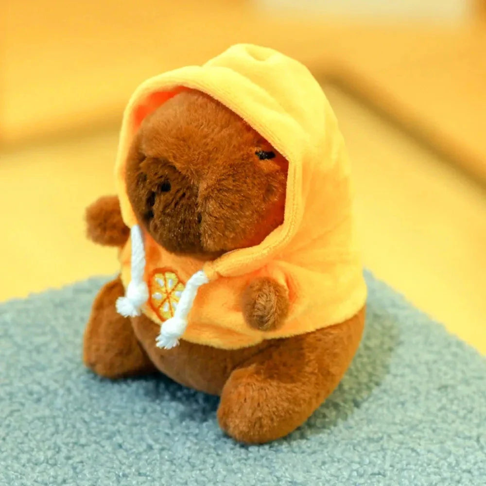 Cute Capybara Plush Toy Hoodie – Small Winged Stuffed Doll for Kids