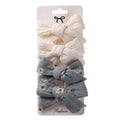 4Pcs Baby Bows Hair Clips Cotton Linen Hairpins for Girls