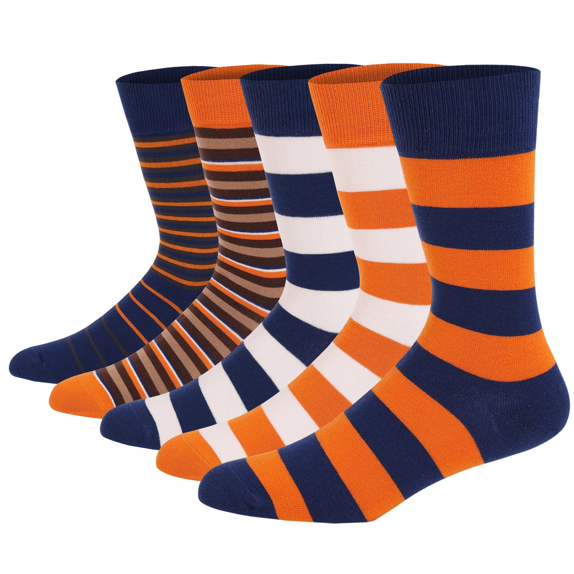5 Pairs Argyle Breathable Men's Dress Socks Plus large Size High Quality Combed Cotton