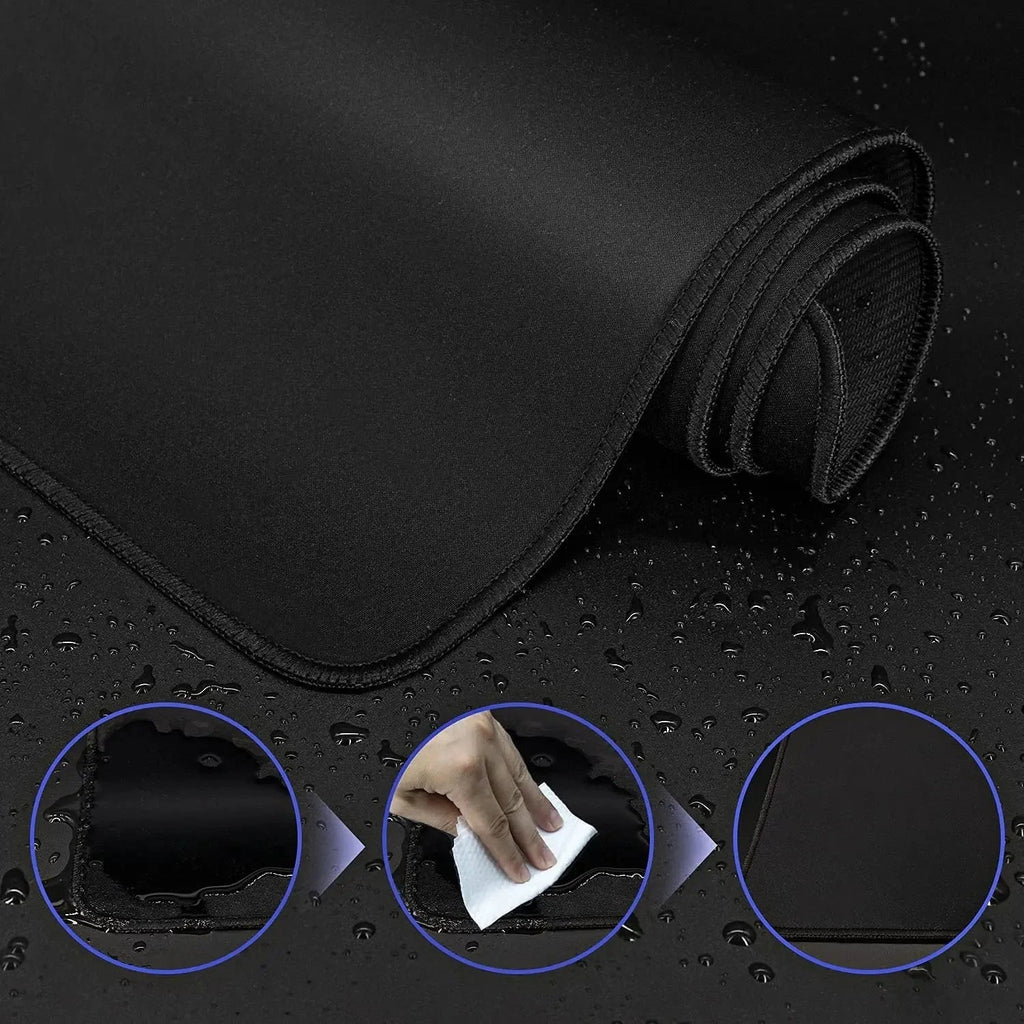 XXL Black Gaming Mouse Pad – Large Non-Slip Rubber Desk Mat for Keyboard, PC & Laptop