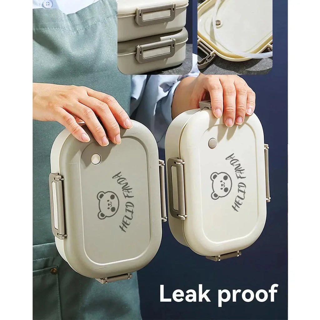 3-Compartment 800ml Lunch Box – Portable Microwaveable Bento Container