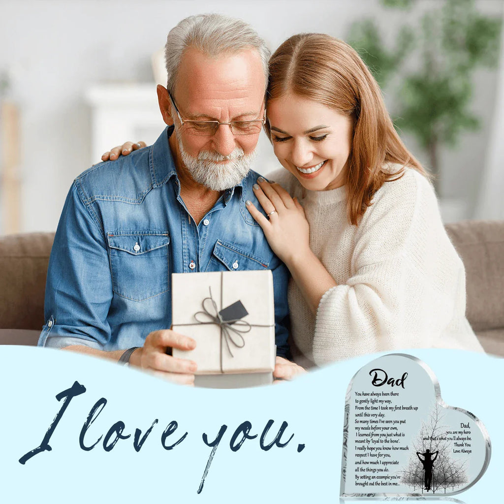 1PC Heart Shape Acrylic Plaque for Dad
