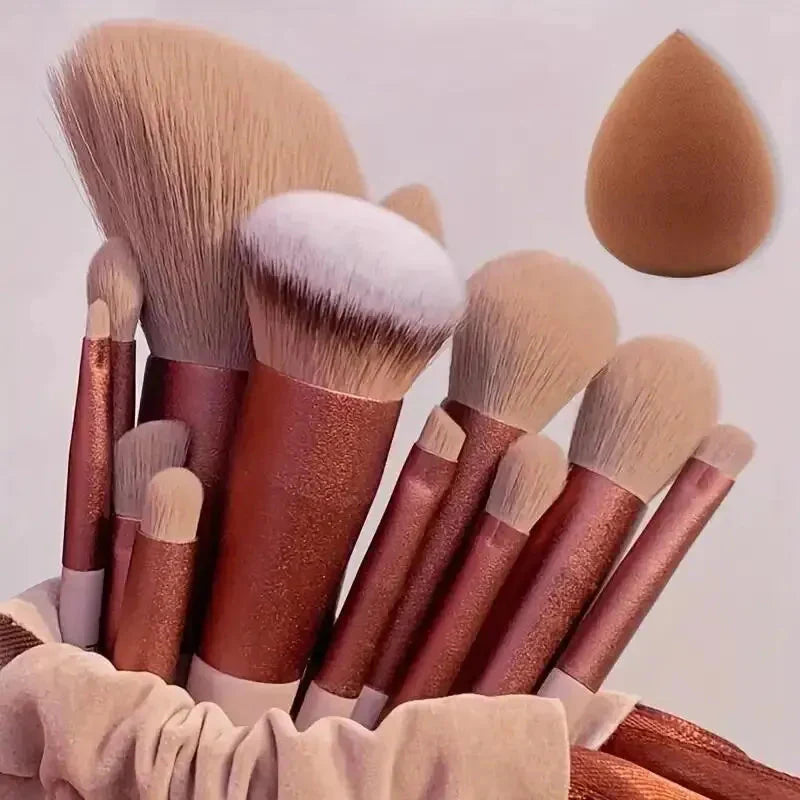Soft Fluffy Professional Makeup Brush Set - 13-16pcs for Foundation, Eyeshadow, and More