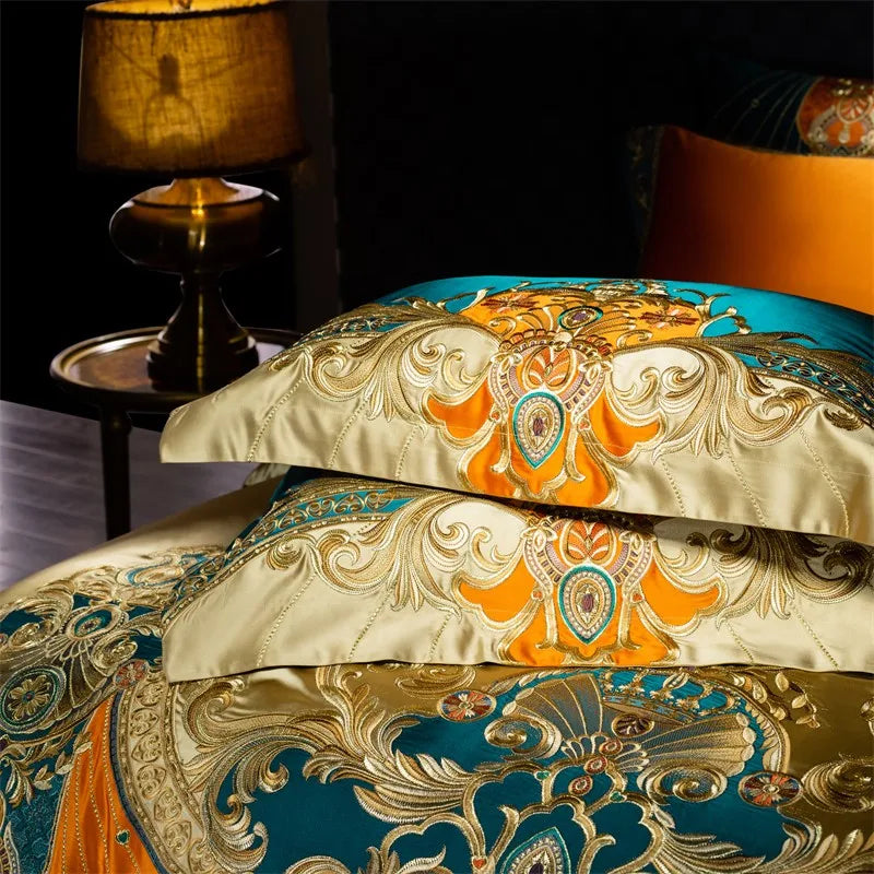 Royal Luxury Comforter Bedding Embroidery Duvet Cover Set 4/6/10Pcs