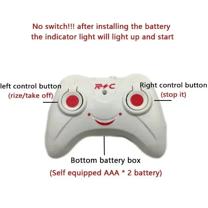 Rechargeable Mini RC Drone – Fall-Resistant Helicopter Toy for Kids