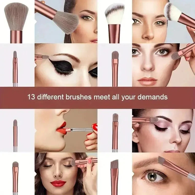 Soft Fluffy Professional Makeup Brush Set - 13-16pcs for Foundation, Eyeshadow, and More