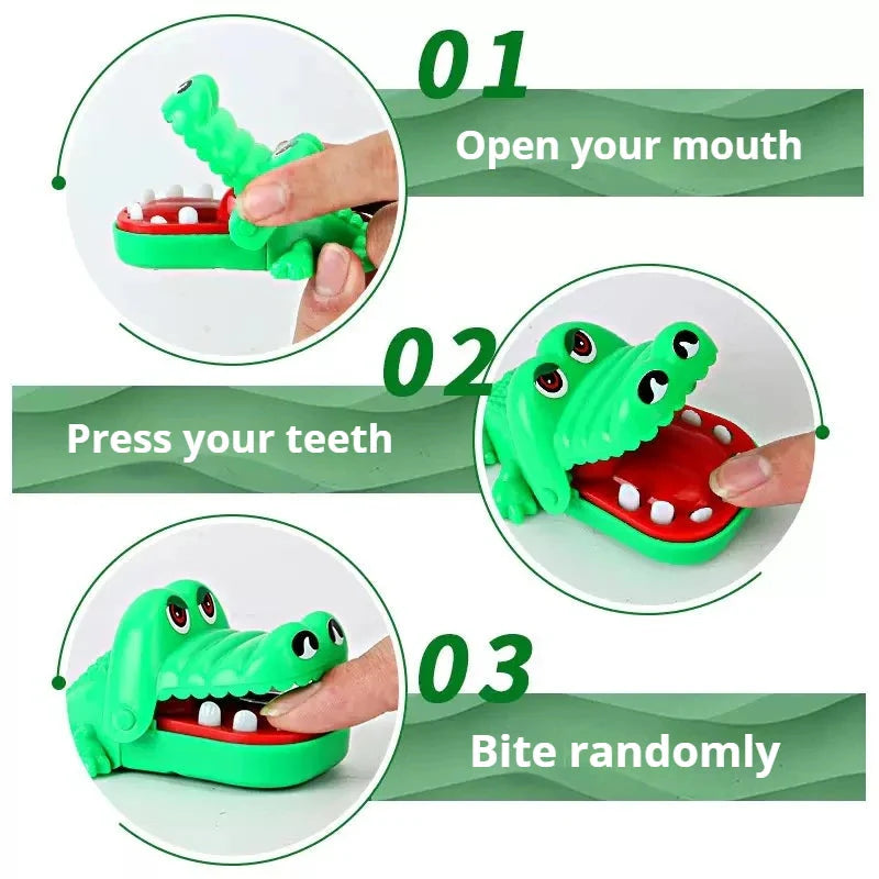 New Family Toys Crocodile Teeth Toys Alligator Family Party Toy Interactive Mini Biting Finger Game Non‑Toxic for Family Games
