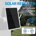 Solar Wireless WiFi Repeater 300Mpbs Dual Band 2.4GHz Built-in Solar Battery Support 35 Devices WiFi Extenders Signal Booster