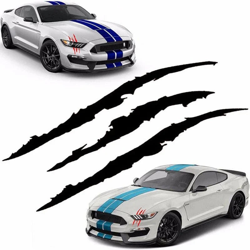 Reflective Monster Claw Car Sticker – Scratch Stripe Headlight Decal | Waterproof Vinyl Auto Exterior Decoration Accessories