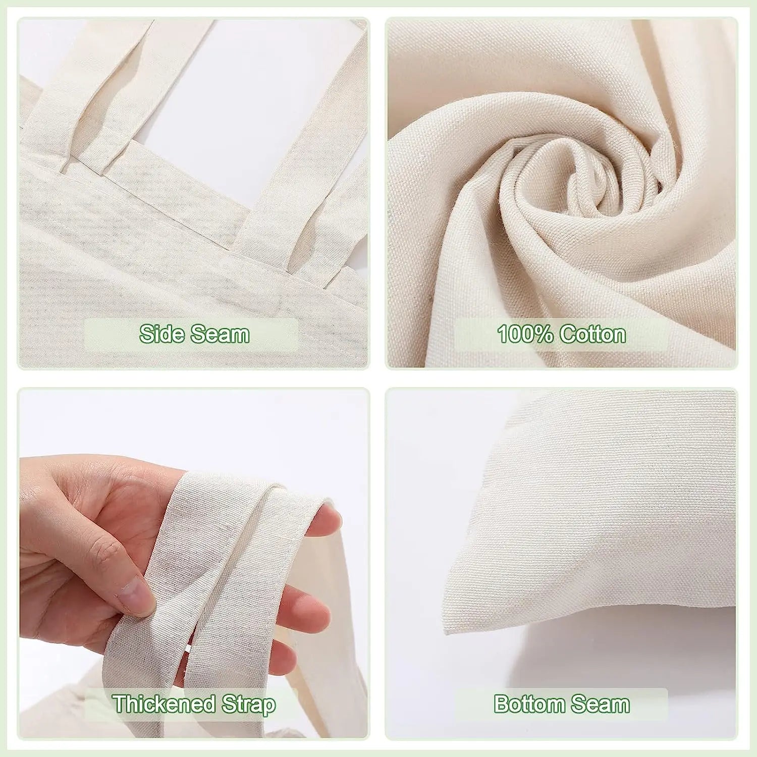 Bulk Wholesale 100pcs/Lot Reusable Cotton Bag Custom Canvas Shopping Tote Bags with Logo