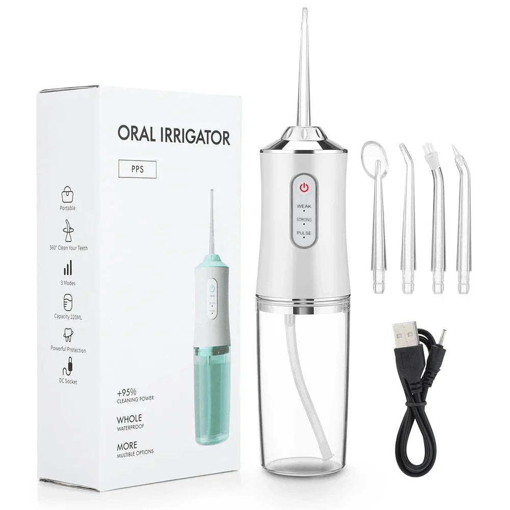 Portable Oral Irrigator - Dental Water Flosser for Teeth Cleaning & Whitening