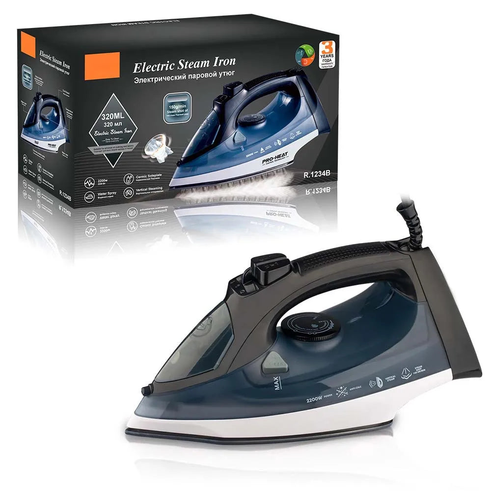 Home Steam Iron: Handheld Hanging Wired Electric Type – 2200W Power, Dry & Wet Dual-Use, Household Ironing Appliance